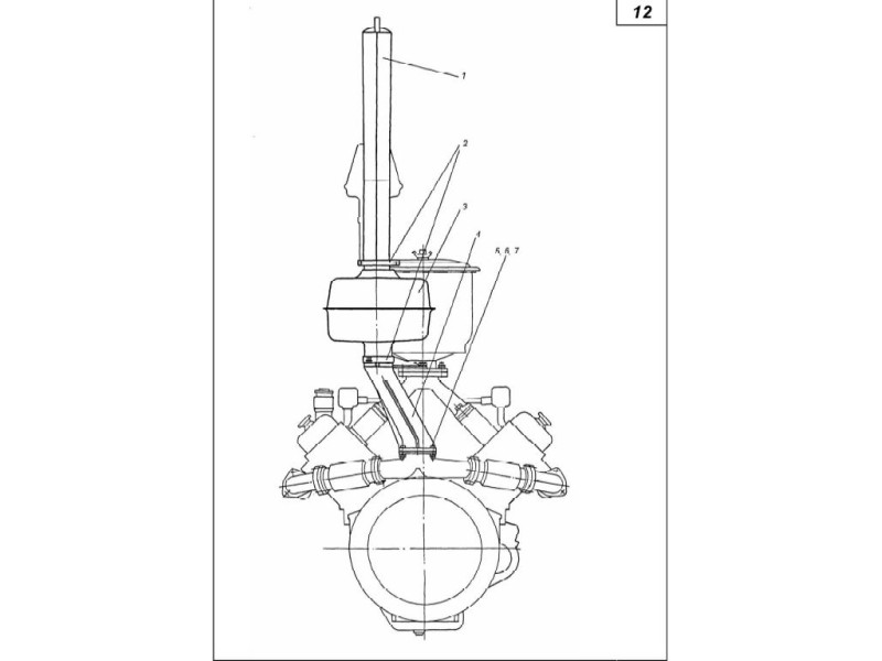 Система випускна трактора Т-150К 151.10.001