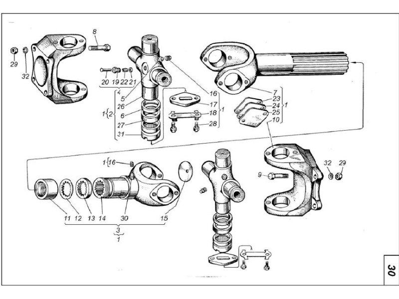 Кардан передній трактора Т-150К 151.36.011
