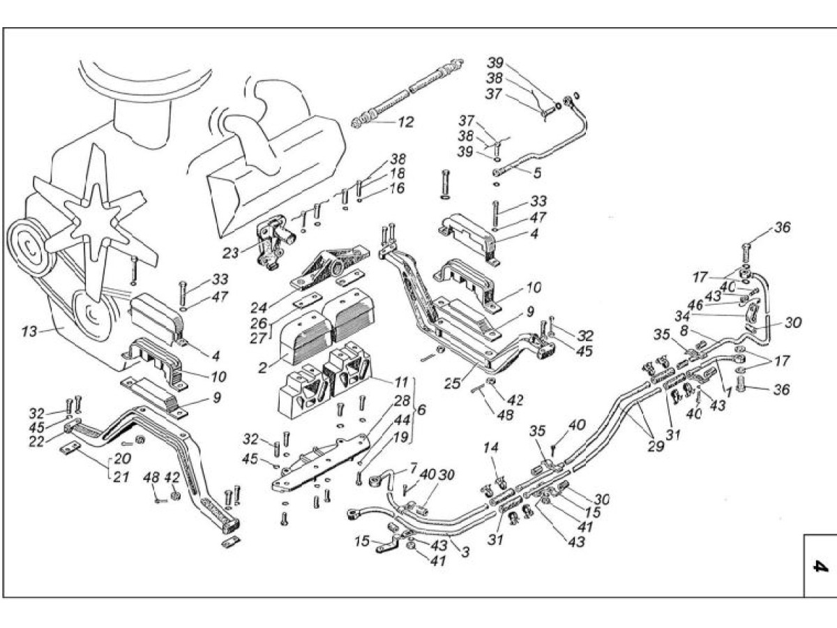 Установка двигателя ЯМЗ-236 трактора Т-150К 172.00.001-1-01