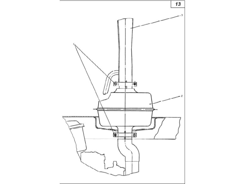 Система випускна трактора Т-150К 151.10.001-2
