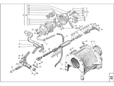 Керування муфтою головного зчеплення трактора Т-150К 151.21.012-3 з двигуном СМД-63 та ЯМЗ-236