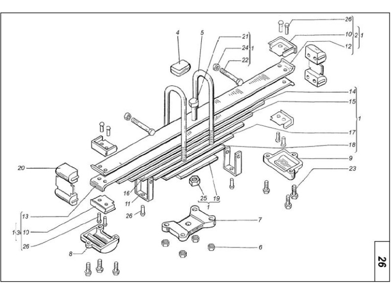 Підвіска трактора Т-150К двигун СМД-63 та ЯМЗ-236 156.31.001