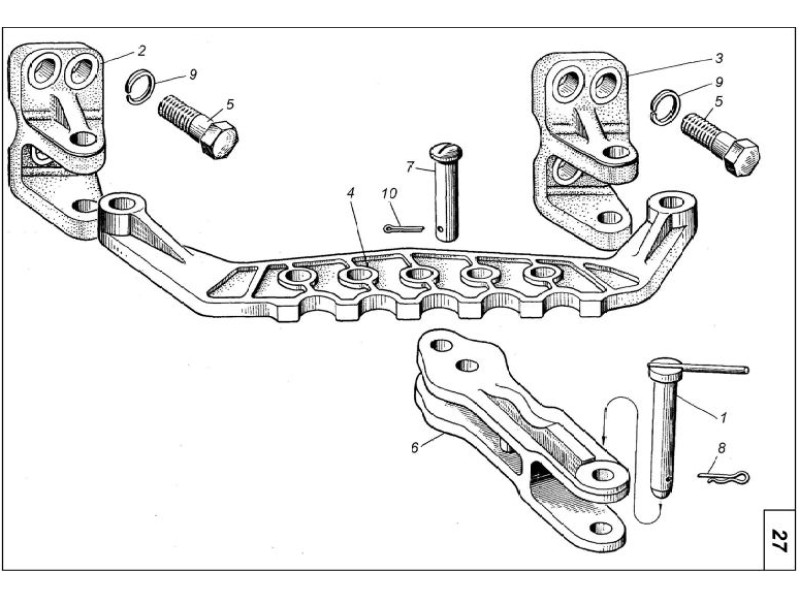 Пристрій причіпний на трактор Т-150 156.31.001