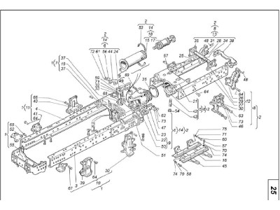 Рама трактора Т-150К на двигун СМД-60 та ЯМЗ-236 151.30.001-7