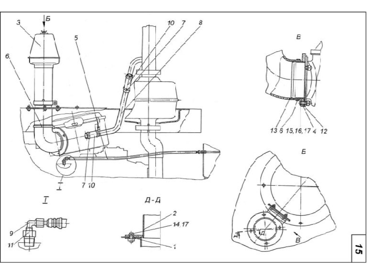 Установка повітряного фільтра трактора Т-150К