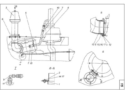 Установка повітряного фільтра трактора Т-150К