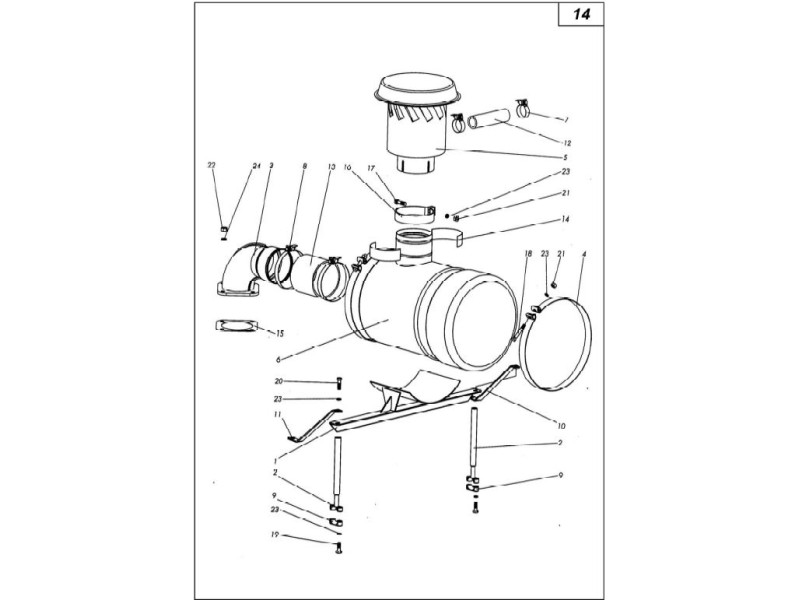 Система очищення повітря трактора Т-150К 150.11.001-03